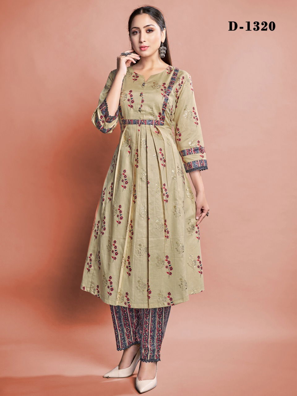 Style Instant Sanjana Fancy Ethnic Wear Wholesale Cotton Kurti With Bottom